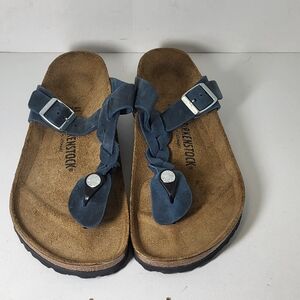 Blue Braided Sandals